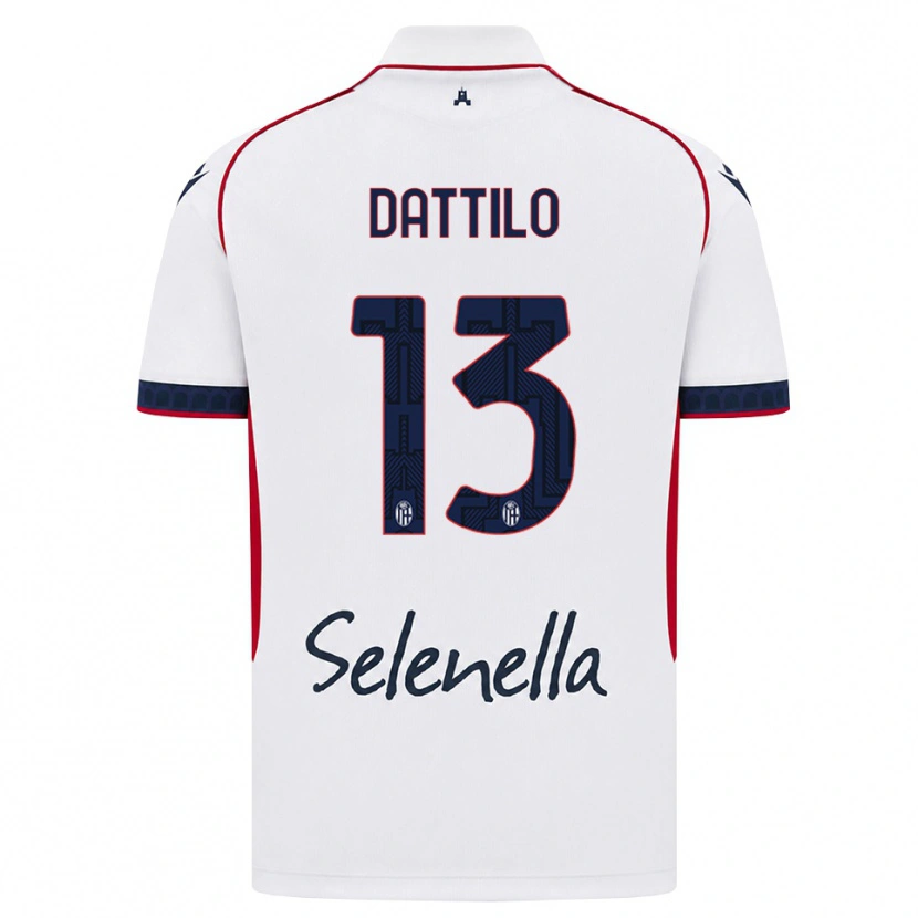 Danxen Bambino Maglia Gabriel Dattilo #13 Bianco Rosso Blu Reale Kit Gara Away 2026/27 Maglietta