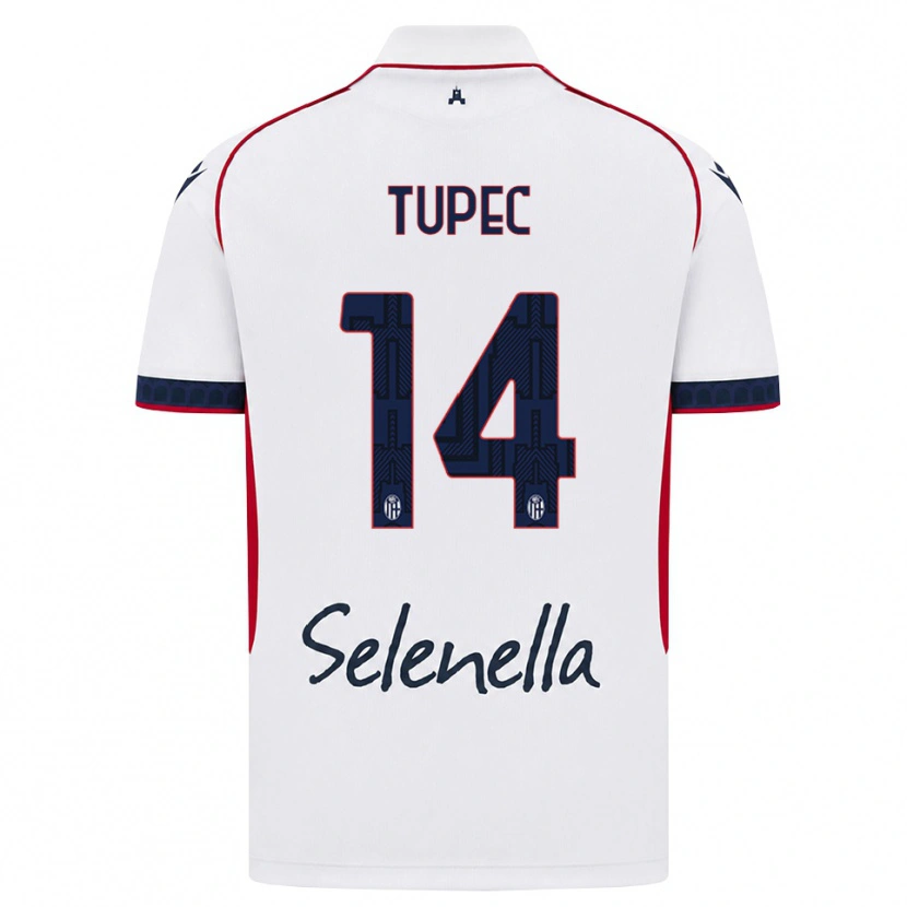 Danxen Bambino Maglia Leos Tupec #14 Bianco Rosso Blu Reale Kit Gara Away 2026/27 Maglietta