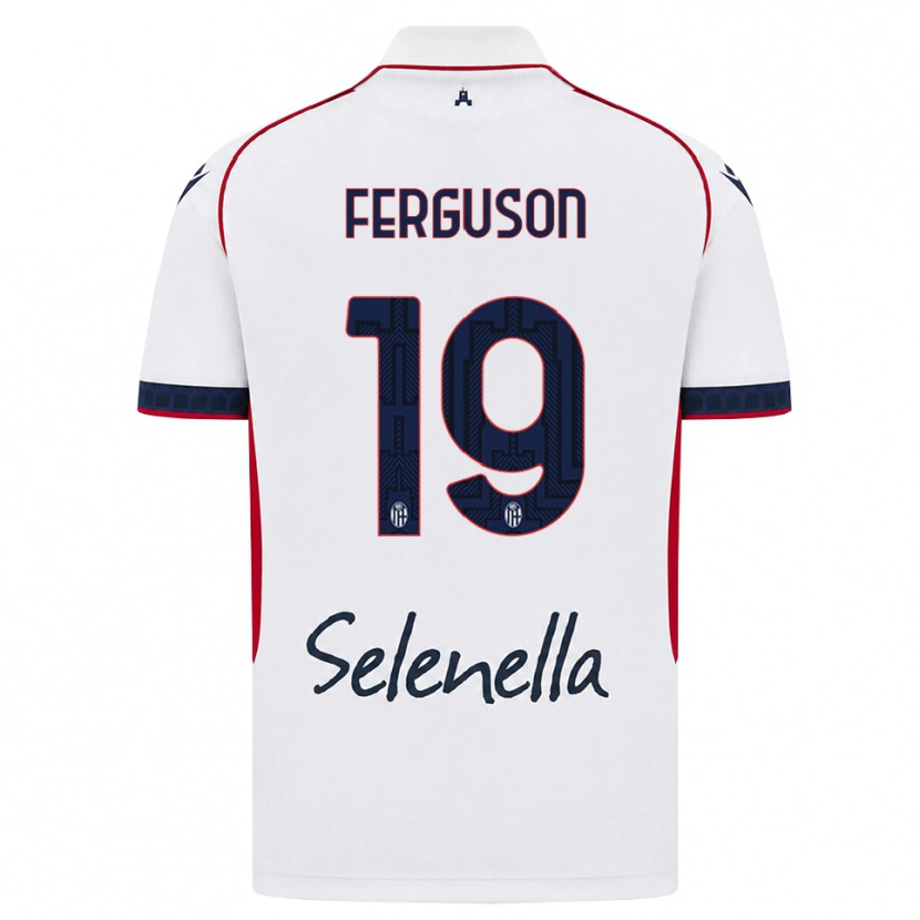 Danxen Bambino Maglia Lewis Ferguson #19 Bianco Rosso Blu Reale Kit Gara Away 2026/27 Maglietta