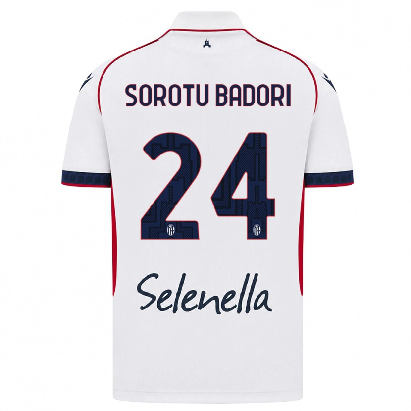 Danxen Bambino Maglia Kwesi Sorotu Badori #24 Bianco Rosso Blu Reale Kit Gara Away 2026/27 Maglietta
