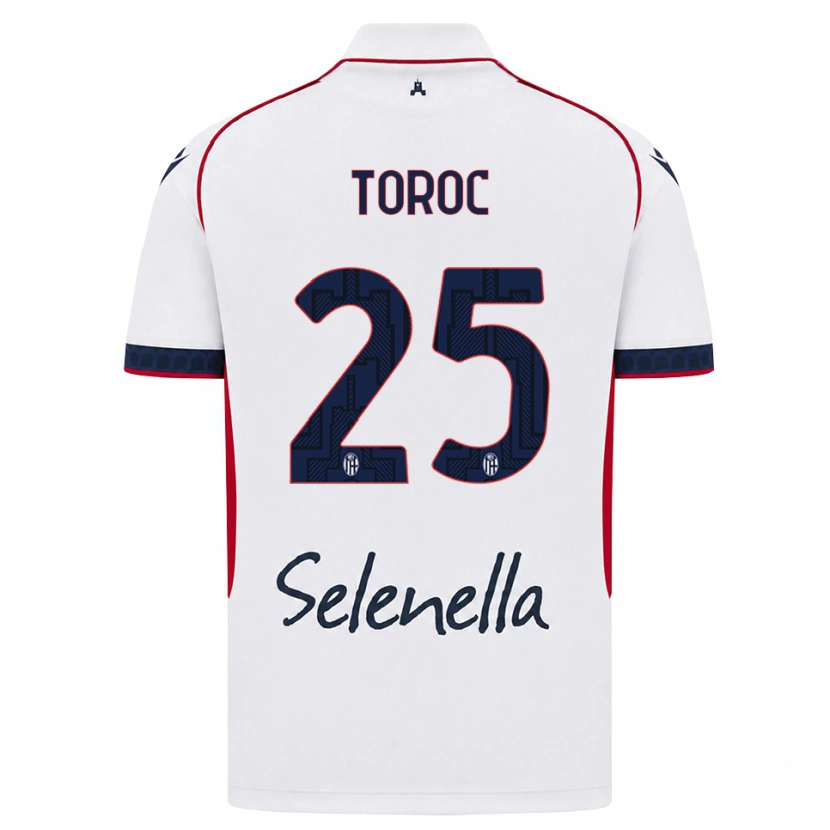 Danxen Bambino Maglia Andrei Toroc #25 Bianco Rosso Blu Reale Kit Gara Away 2026/27 Maglietta