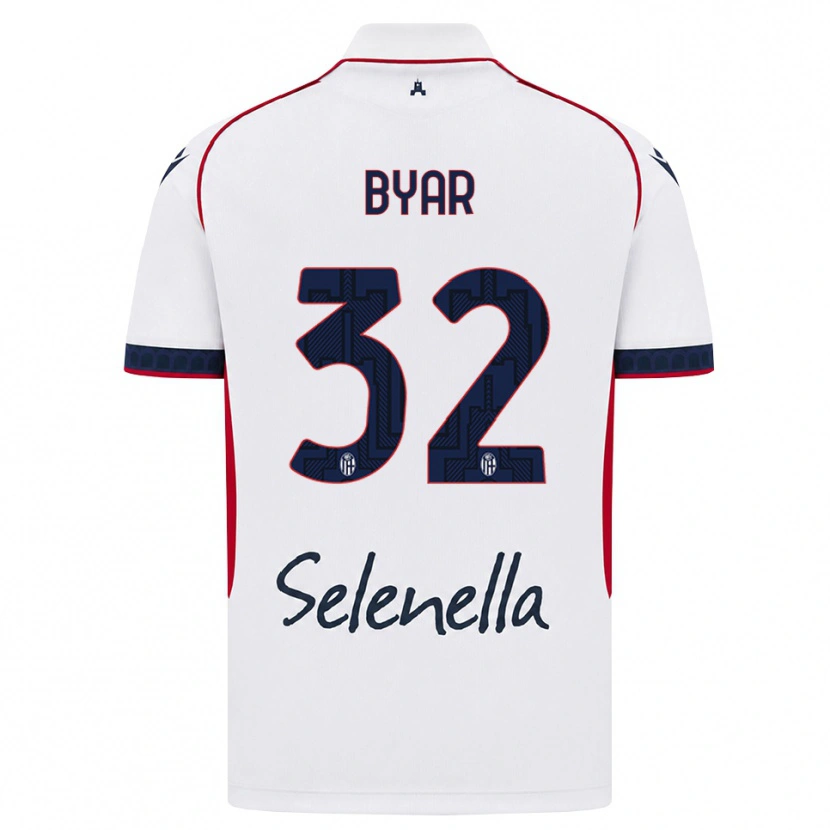 Danxen Bambino Maglia Naïm Byar #32 Bianco Rosso Blu Reale Kit Gara Away 2026/27 Maglietta