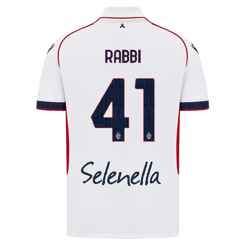 Danxen Bambino Maglia Giovanni Rabbi #41 Bianco Rosso Blu Reale Kit Gara Away 2026/27 Maglietta