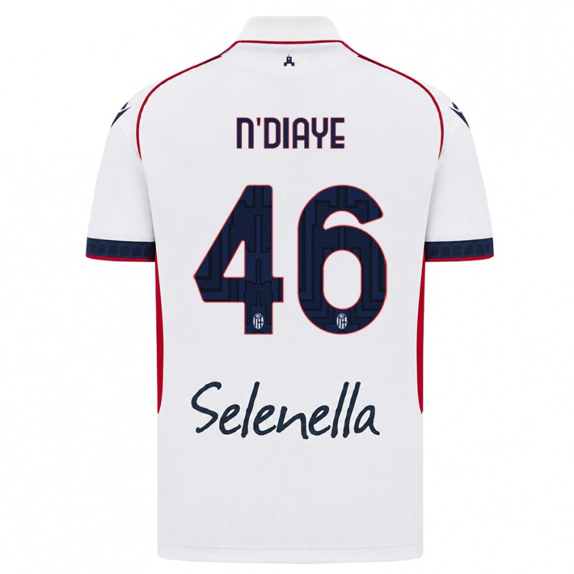 Danxen Bambino Maglia Antoine N'diaye #46 Bianco Rosso Blu Reale Kit Gara Away 2026/27 Maglietta