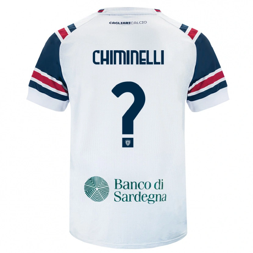 Danxen Bambino Maglia Mattia Chiminelli #0 Bianco Rosso Verde Kit Gara Away 2026/27 Maglietta
