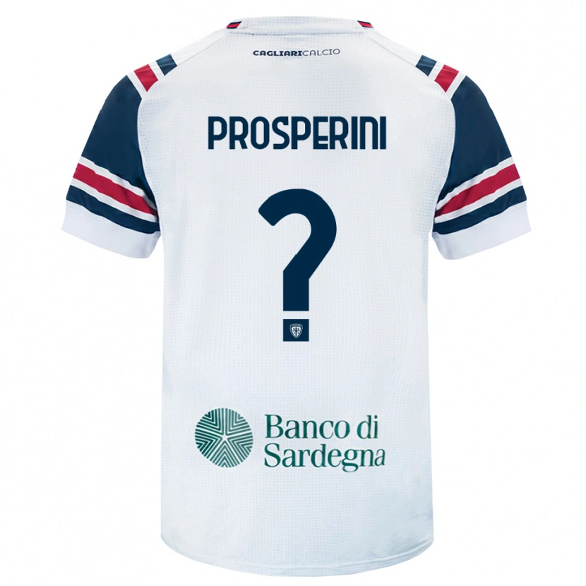 Danxen Bambino Maglia Matteo Prosperini #0 Bianco Rosso Verde Kit Gara Away 2026/27 Maglietta