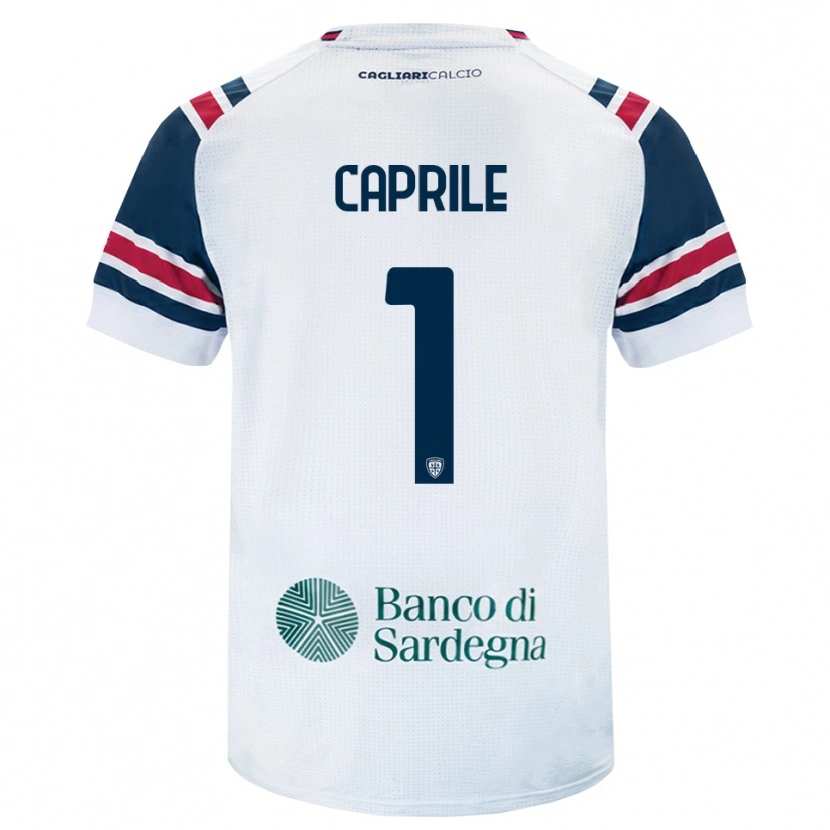 Danxen Bambino Maglia Elia Caprile #1 Bianco Rosso Verde Kit Gara Away 2026/27 Maglietta