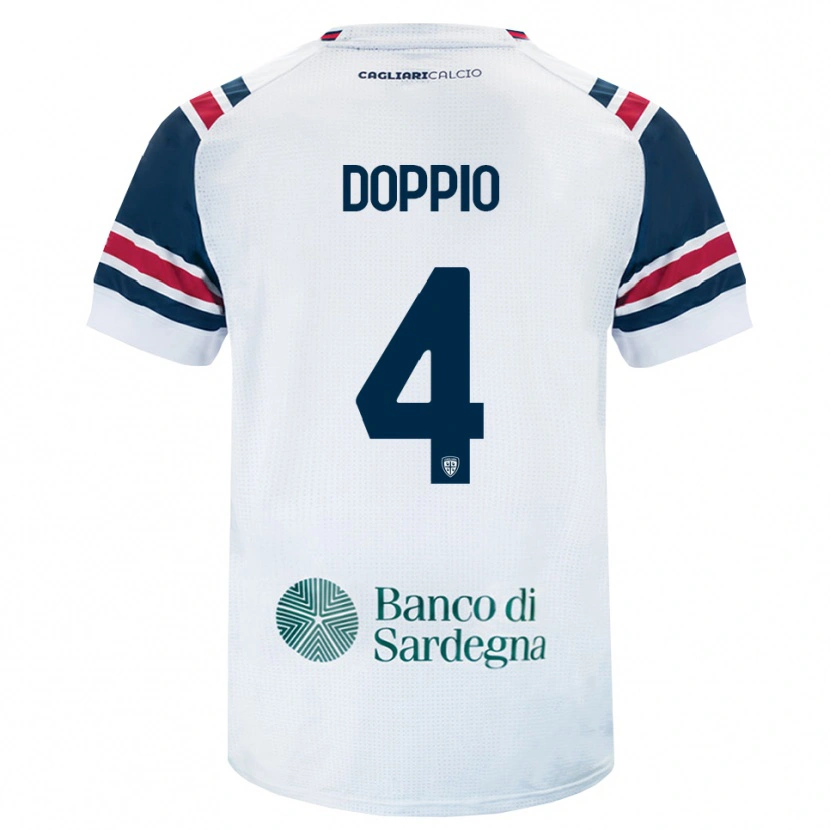 Danxen Bambino Maglia Andrea Doppio #4 Bianco Rosso Verde Kit Gara Away 2026/27 Maglietta