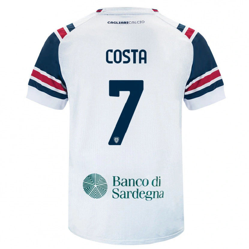 Danxen Bambino Maglia Luca Costa #7 Bianco Rosso Verde Kit Gara Away 2026/27 Maglietta