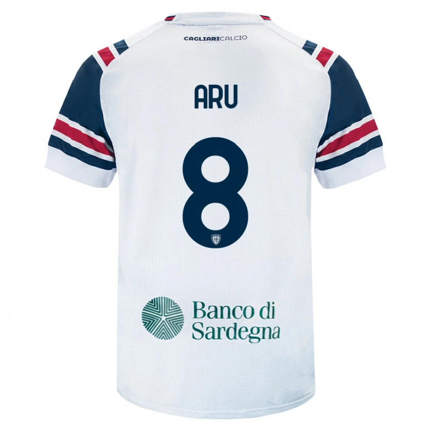 Danxen Bambino Maglia Riccardo Aru #8 Bianco Rosso Verde Kit Gara Away 2026/27 Maglietta