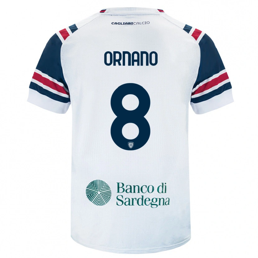 Danxen Bambino Maglia Marco Ornano #8 Bianco Rosso Verde Kit Gara Away 2026/27 Maglietta