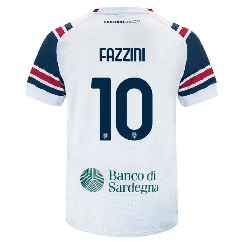 Danxen Bambino Maglia Jacopo Fazzini #10 Bianco Rosso Verde Kit Gara Away 2026/27 Maglietta