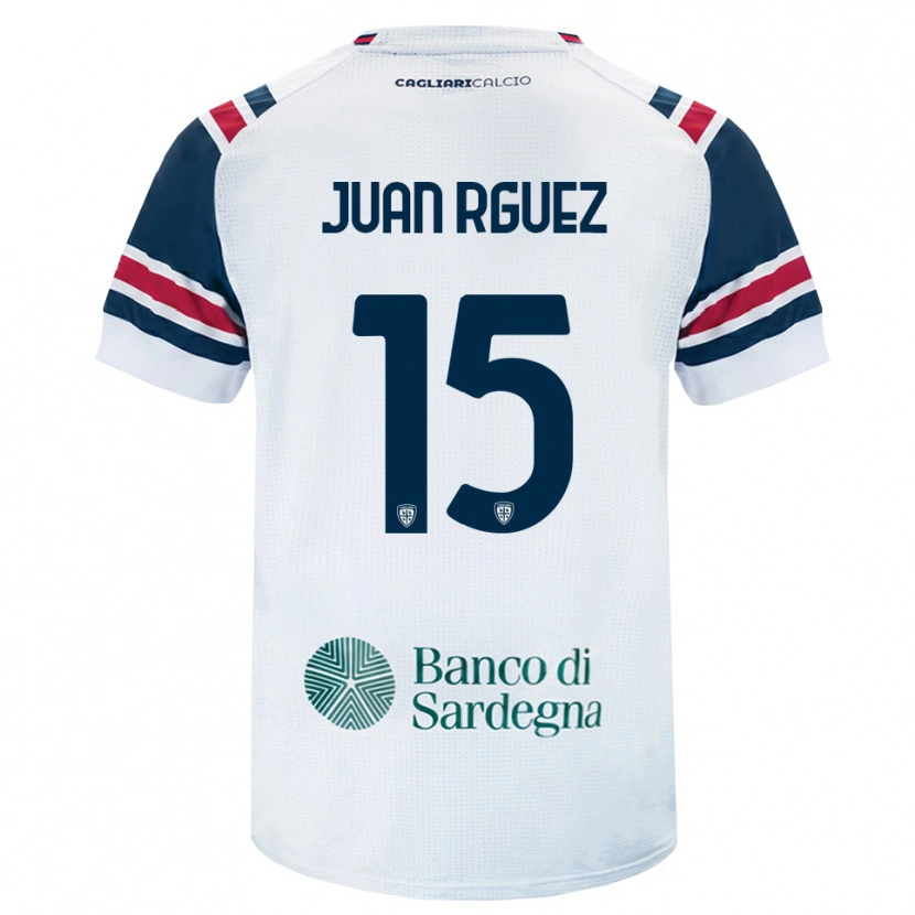 Danxen Bambino Maglia Juan Rodríguez #15 Bianco Rosso Verde Kit Gara Away 2026/27 Maglietta