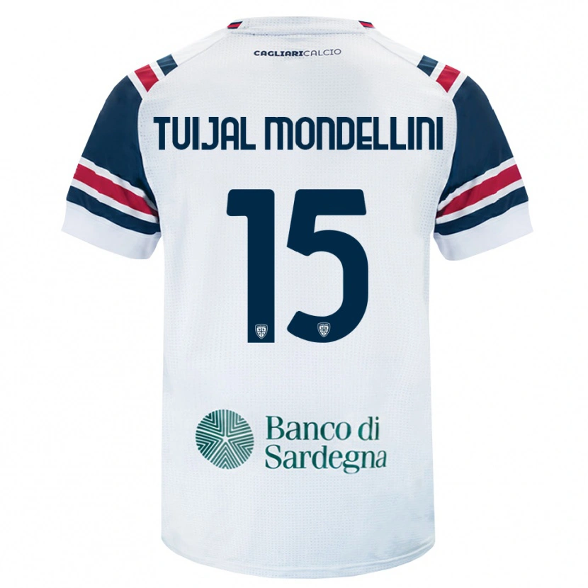 Danxen Bambino Maglia Luca Tuijai Mondellini #15 Bianco Rosso Verde Kit Gara Away 2026/27 Maglietta