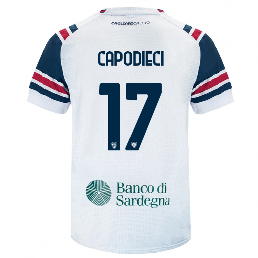 Danxen Bambino Maglia Loris Capodieci #17 Bianco Rosso Verde Kit Gara Away 2026/27 Maglietta