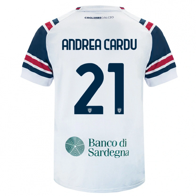Danxen Bambino Maglia Giovanni Andrea Cardu #21 Bianco Rosso Verde Kit Gara Away 2026/27 Maglietta