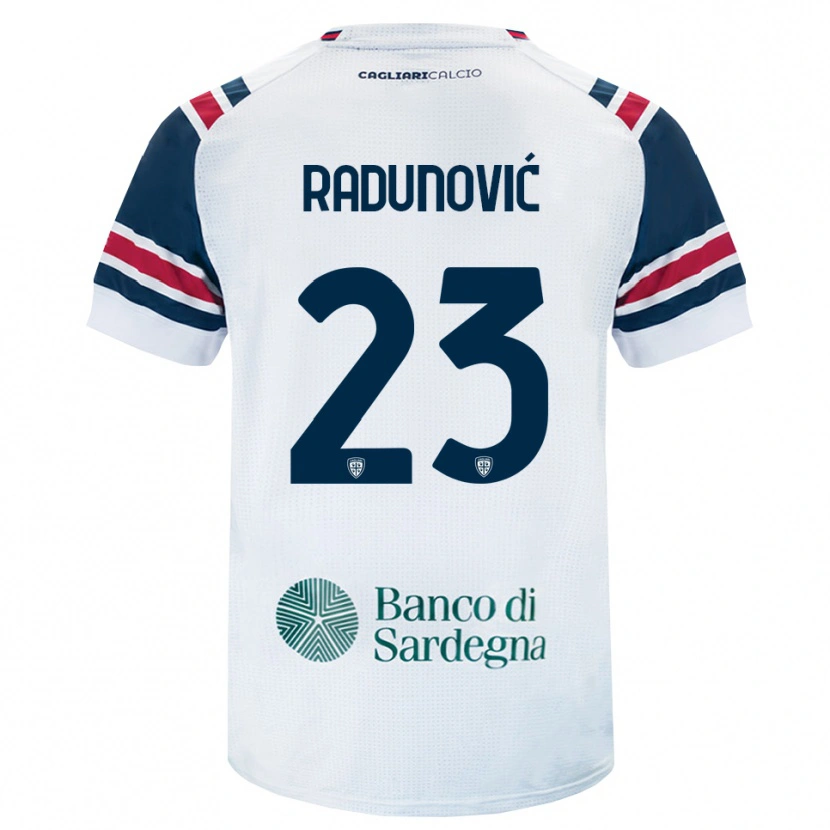 Danxen Bambino Maglia Boris Radunović #23 Bianco Rosso Verde Kit Gara Away 2026/27 Maglietta