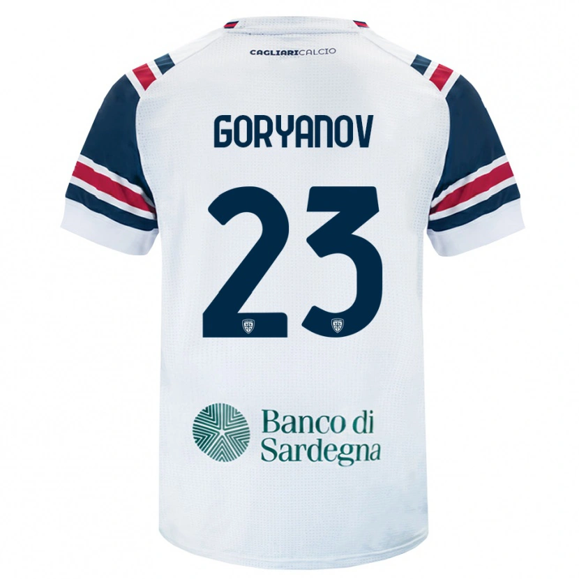 Danxen Bambino Maglia Kristiyan Goryanov #23 Bianco Rosso Verde Kit Gara Away 2026/27 Maglietta