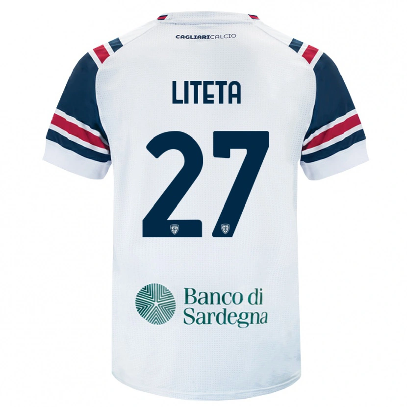 Danxen Bambino Maglia Joseph Liteta #27 Bianco Rosso Verde Kit Gara Away 2026/27 Maglietta