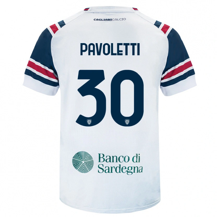 Danxen Bambino Maglia Leonardo Pavoletti #30 Bianco Rosso Verde Kit Gara Away 2026/27 Maglietta