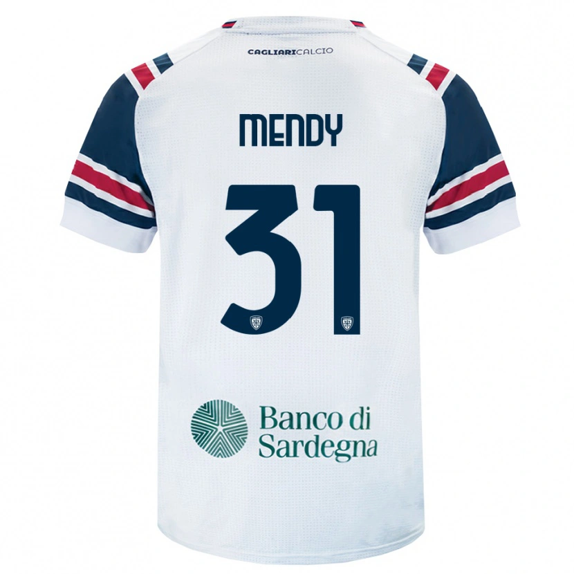 Danxen Bambino Maglia Paul Mendy #31 Bianco Rosso Verde Kit Gara Away 2026/27 Maglietta