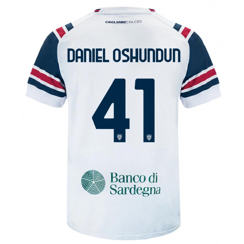 Danxen Bambino Maglia Olasunkanmi Daniel Oshundun #41 Bianco Rosso Verde Kit Gara Away 2026/27 Maglietta