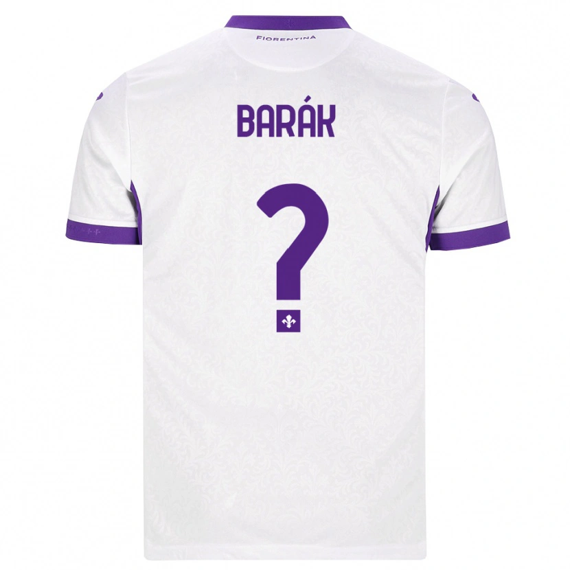 Danxen Bambino Maglia Antonín Barák #0 Bianco Viola Kit Gara Away 2026/27 Maglietta