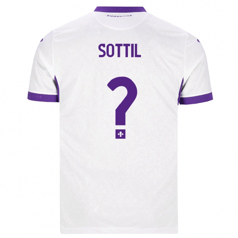 Danxen Bambino Maglia Riccardo Sottil #0 Bianco Viola Kit Gara Away 2026/27 Maglietta