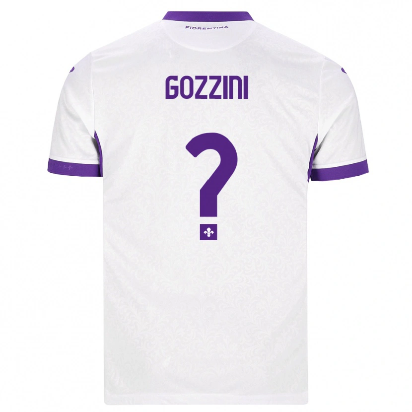 Danxen Bambino Maglia Gozzini #0 Bianco Viola Kit Gara Away 2026/27 Maglietta