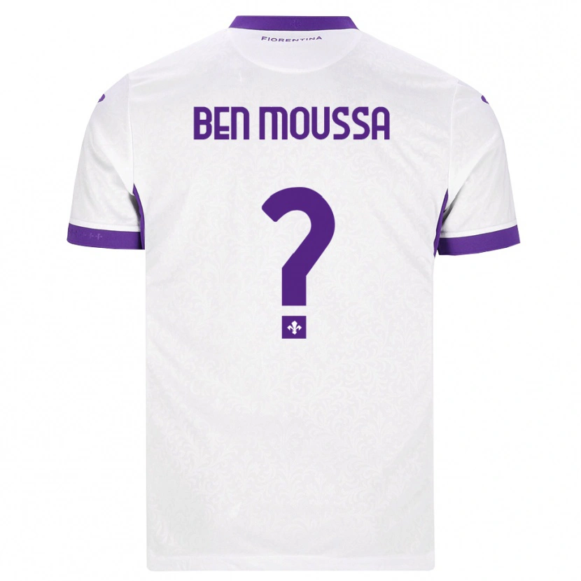 Danxen Bambino Maglia Mehdi Ben Moussa #0 Bianco Viola Kit Gara Away 2026/27 Maglietta