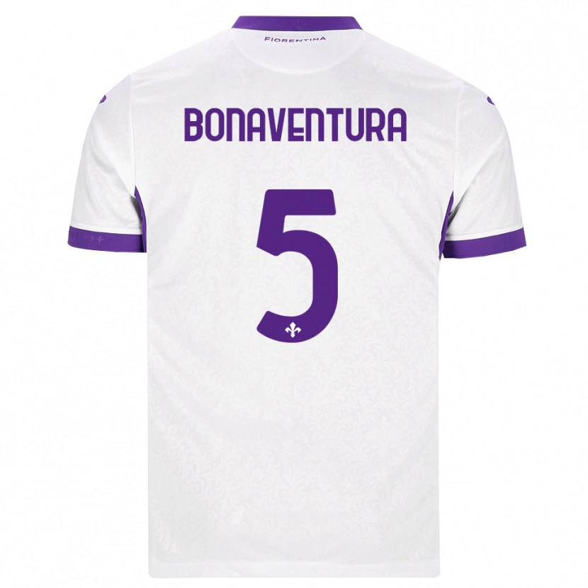 Danxen Bambino Maglia Giacomo Bonaventura #5 Bianco Viola Kit Gara Away 2026/27 Maglietta