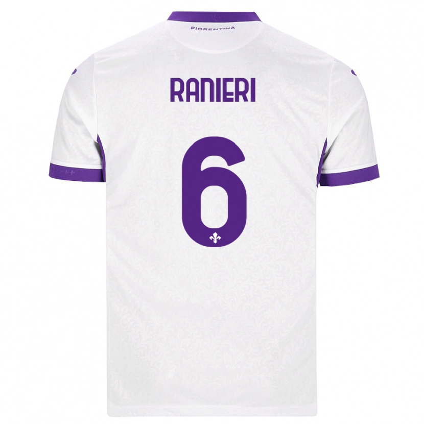 Danxen Bambino Maglia Luca Ranieri #6 Bianco Viola Kit Gara Away 2026/27 Maglietta