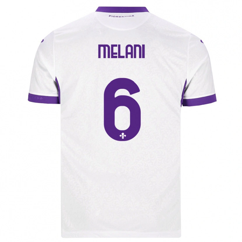 Danxen Bambino Maglia Federico Melani #6 Bianco Viola Kit Gara Away 2026/27 Maglietta