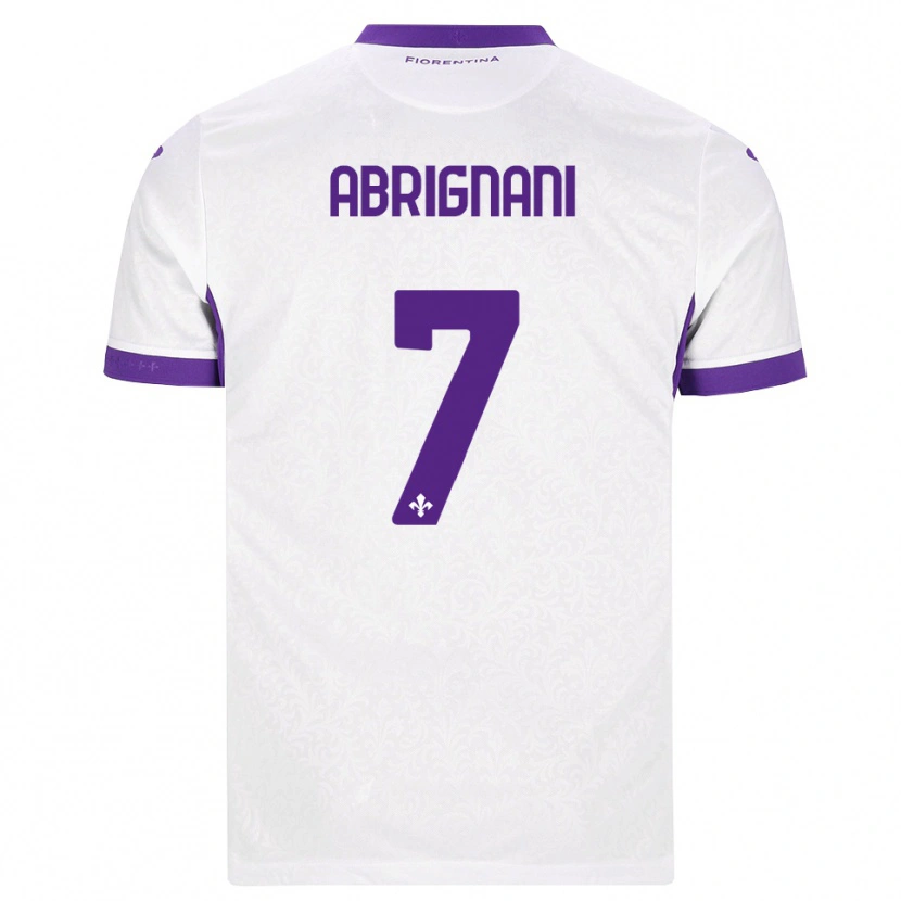Danxen Bambino Maglia Filippo Abrignani #7 Bianco Viola Kit Gara Away 2026/27 Maglietta