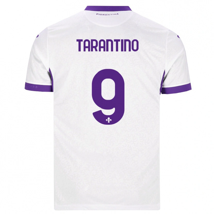 Danxen Bambino Maglia Jacopo Tarantino #9 Bianco Viola Kit Gara Away 2026/27 Maglietta