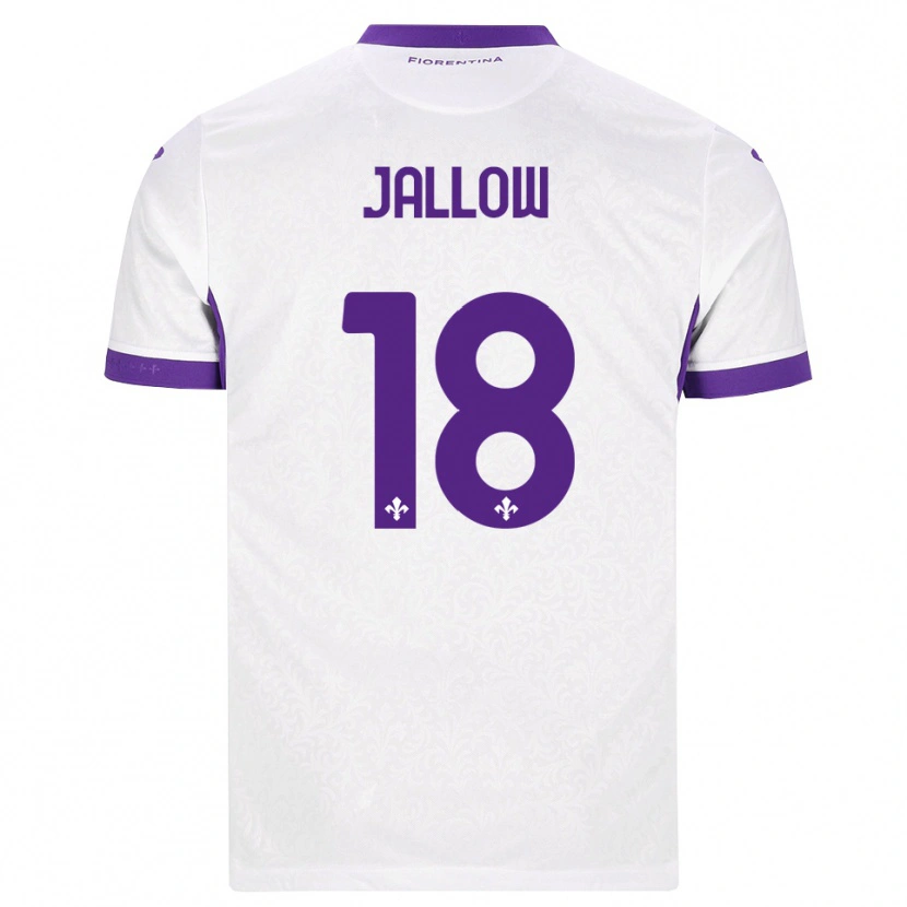 Danxen Bambino Maglia Sulayman Jallow #18 Bianco Viola Kit Gara Away 2026/27 Maglietta