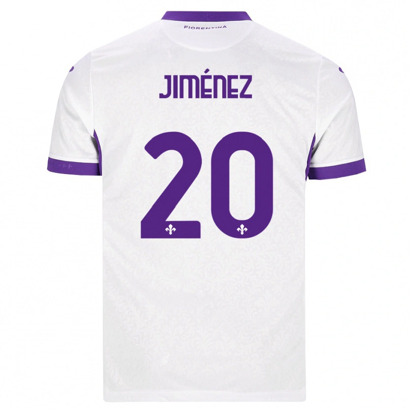Danxen Bambino Maglia Álex Jiménez #20 Bianco Viola Kit Gara Away 2026/27 Maglietta