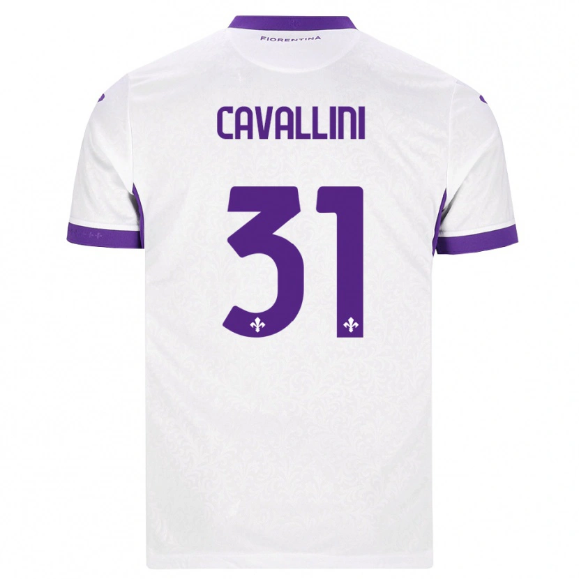Danxen Bambino Maglia Aurora Cavallini #31 Bianco Viola Kit Gara Away 2026/27 Maglietta