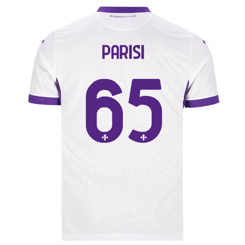Danxen Bambino Maglia Fabiano Parisi #65 Bianco Viola Kit Gara Away 2026/27 Maglietta
