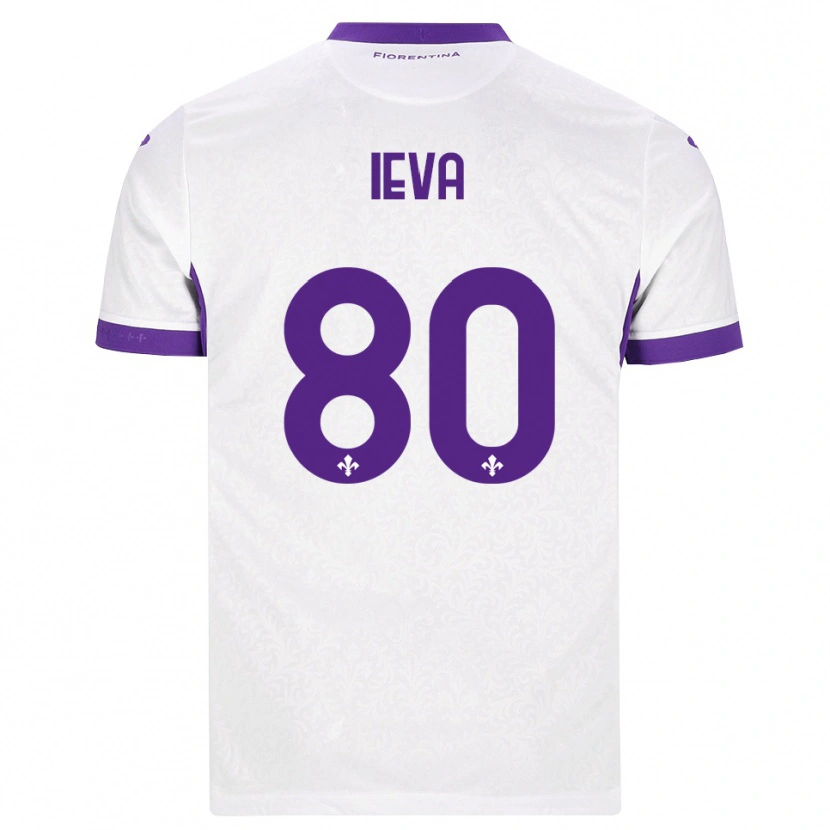 Danxen Bambino Maglia Stella Ieva #80 Bianco Viola Kit Gara Away 2026/27 Maglietta