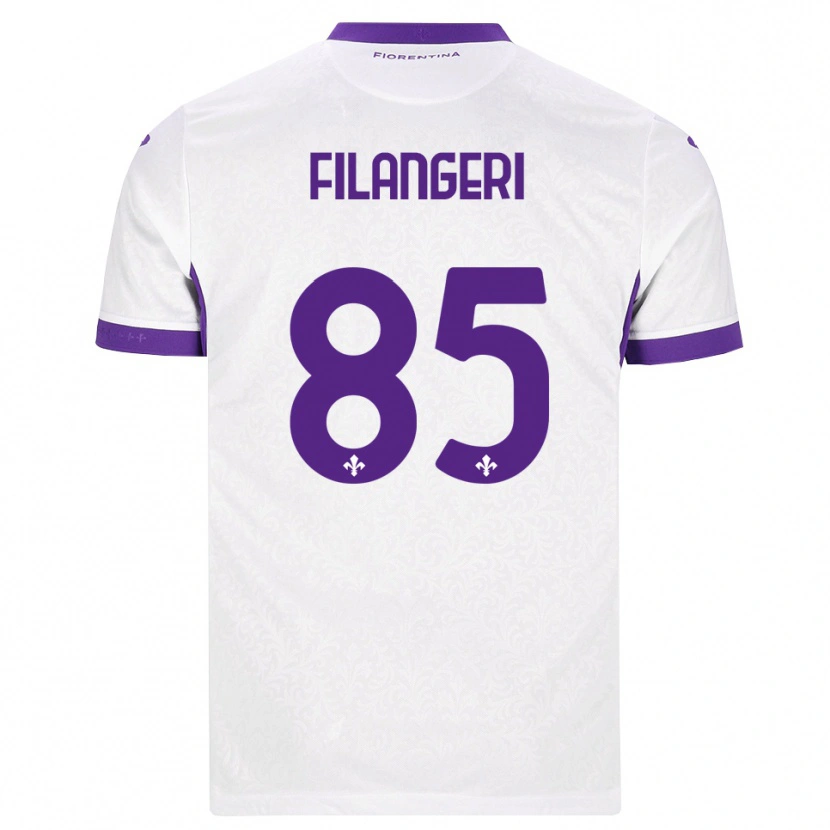 Danxen Bambino Maglia Maria Luisa Filangeri #85 Bianco Viola Kit Gara Away 2026/27 Maglietta