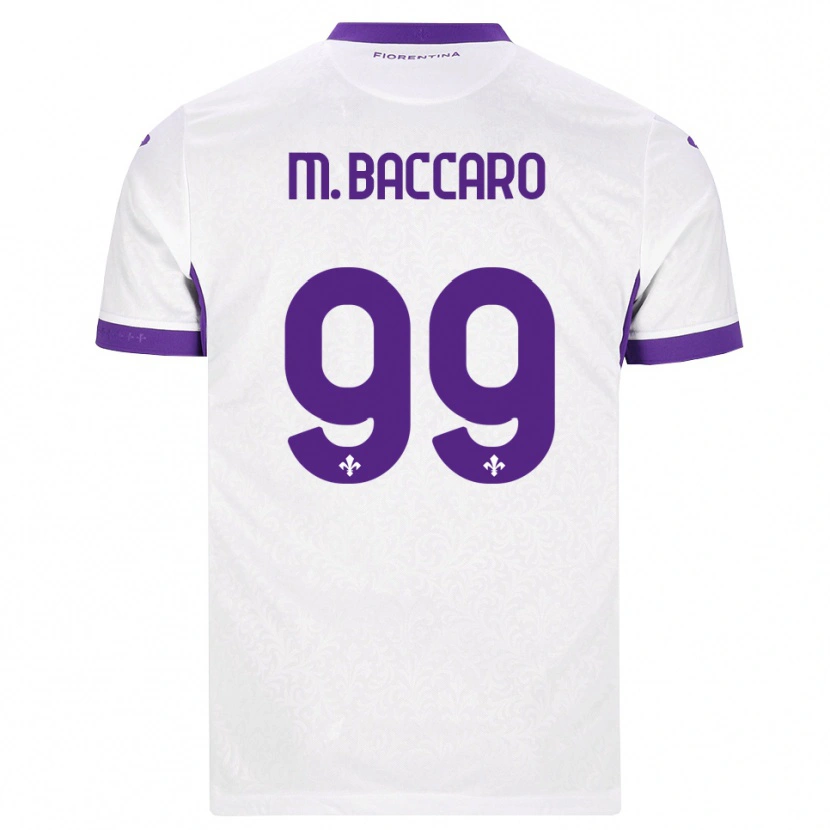 Danxen Bambino Maglia Giulia Maria Baccaro #99 Bianco Viola Kit Gara Away 2026/27 Maglietta