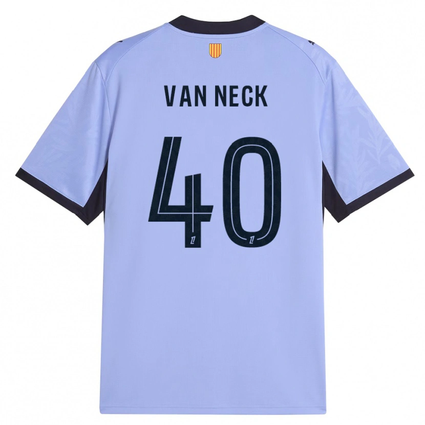 Danxen Bambino Maglia Jelle Van Neck #40 Lavanda Nero Kit Gara Third 2026/27 Maglietta