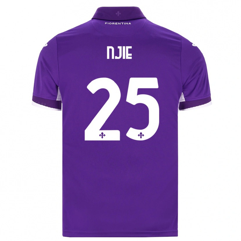 Danxen Bambino Maglia Alieu Njie #25 Viola Bianco Rosa Kit Gara Home 2026/27 Maglietta