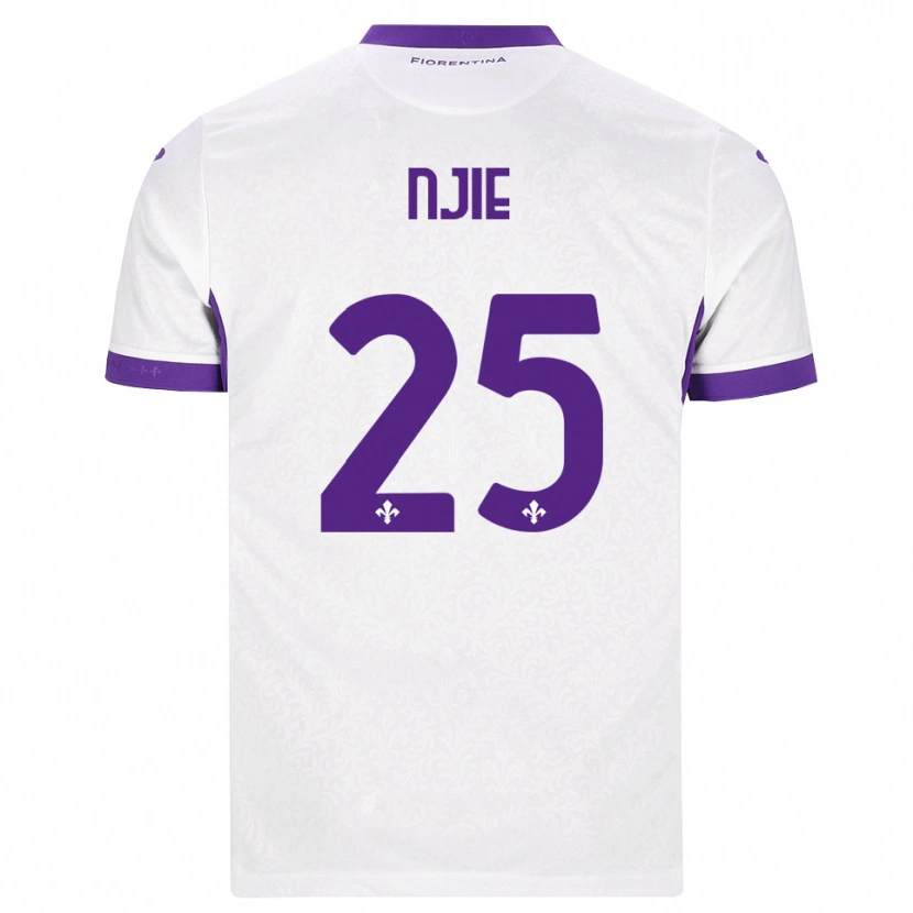 Danxen Bambino Maglia Alieu Njie #25 Bianco Viola Kit Gara Away 2026/27 Maglietta
