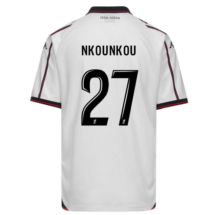 Danxen Bambino Maglia Niels Nkounkou #27 Nero Bianco Kit Gara Away 2026/27 Maglietta