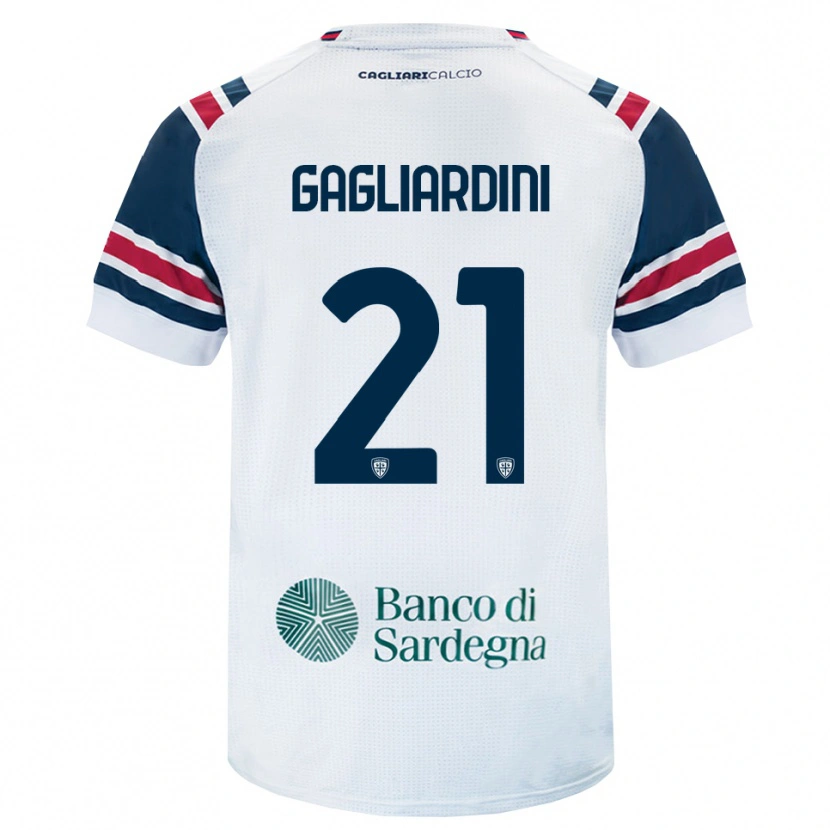 Danxen Bambino Maglia Roberto Gagliardini #21 Bianco Rosso Verde Kit Gara Away 2026/27 Maglietta