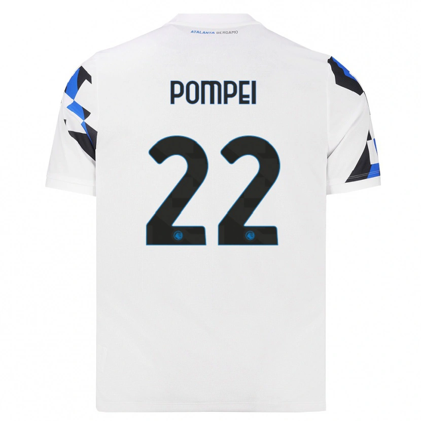 Danxen Bambino Maglia Thomas Pompei #22 Bianco Rosso Blu Kit Gara Away 2026/27 Maglietta