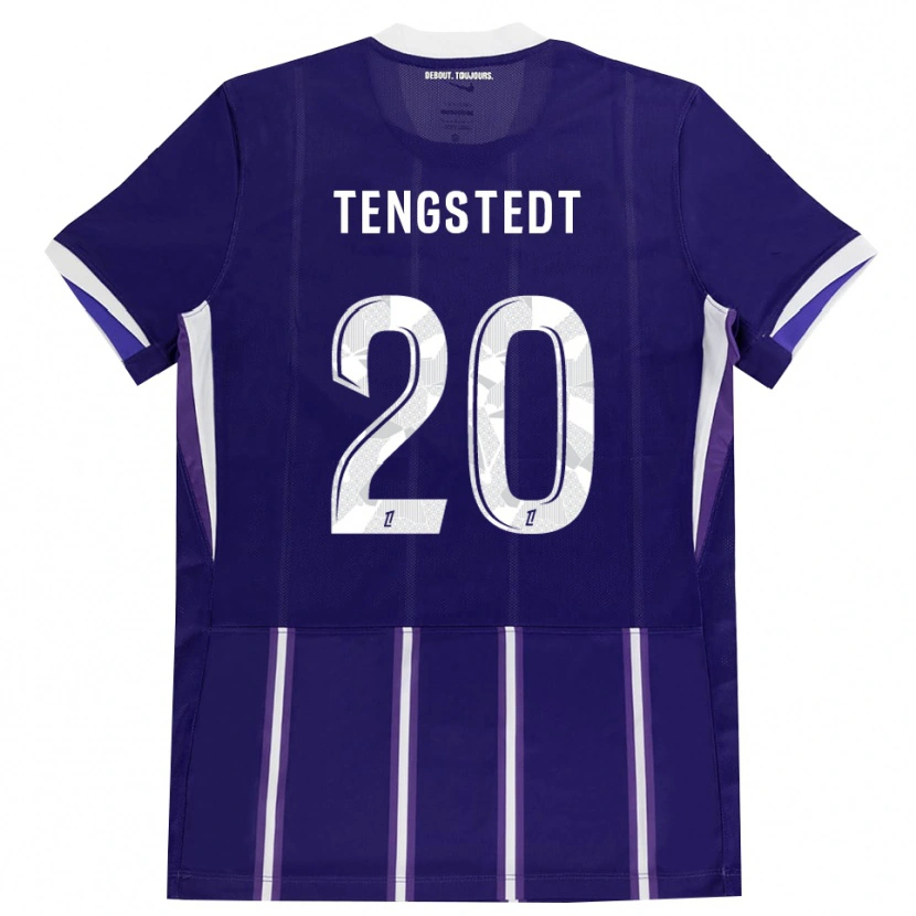 Danxen Uomo Maglia Casper Tengstedt #20 Viola Bianco Kit Gara Home 2026/27 Maglietta