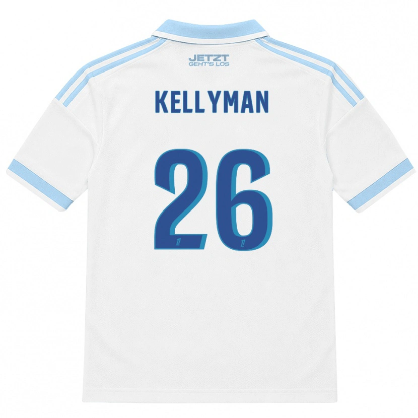 Danxen Uomo Maglia Omari Kellyman #26 Azzurro Chiaro Bianco Rosso Kit Gara Away 2026/27 Maglietta